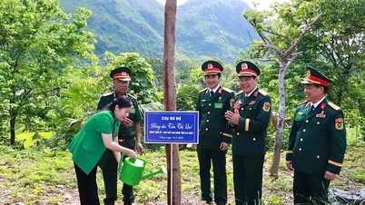 Inauguration ceremony of the memorial plaque commemorating the encampment of the 326th Division, Military Region 2.