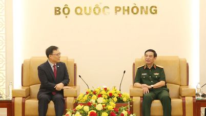 Generál Phan Van Giang přijal na rozlučkovou návštěvu jihokorejského velvyslance Choi Young Sama.