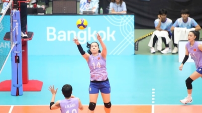 ทีมวอลเลย์บอลหญิงของเวียดนามเข้าร่วมการแข่งขันทั้งประเภทชายและประเภทหญิงในกีฬาเอเชียนเกมส์ครั้งที่ 20