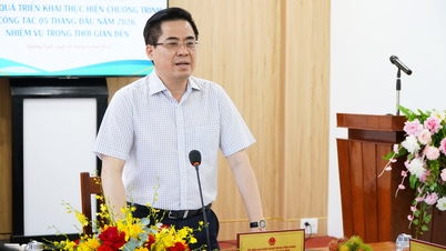 Voorzitter van het Provinciaal Volkscomité Nguyen Hoang Giang werkt samen met de Provinciale Inspectie.