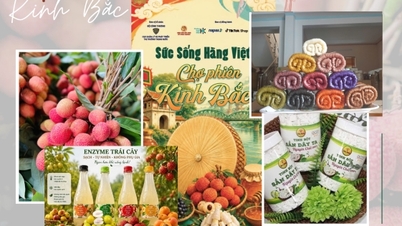 Tętniący życiem duch wietnamskich towarów: promocja produktów na targach „Kinh Bac Market Fair”.