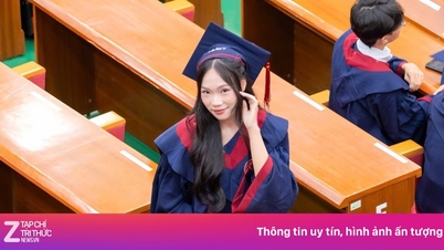 최고 성적을 거둔 여학생은 하노이 과학기술대학교에서 강렬한 인상을 남겼다.