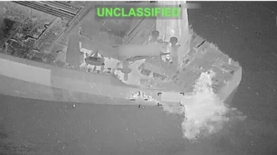The US fired Hellfire missiles at an oil tanker near Iran's Kharg island.