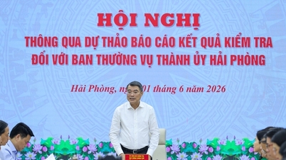Perdana Menteri Le Minh Hung bekerja di Hai Phong.