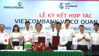 רשויות המס ו-Vietcombank חותמות על הסכם שיתוף פעולה לתמיכה משותפת במשקי בית עסקיים.