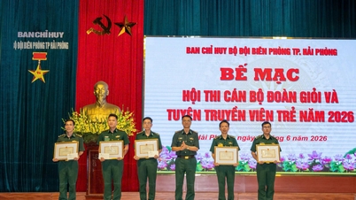 Competição emocionante para jovens quadros sindicais e jovens propagandistas de destaque da Guarda de Fronteira de Hai Phong.