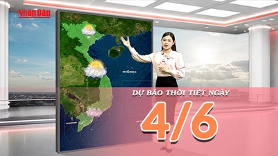 [Vidéo] Prévisions météo pour le 4 juin 2026 : forte chaleur dans le centre du Vietnam, orages persistants dans le sud du Vietnam.