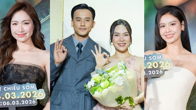 쯔엉 꾸인 안과 호아 민지는 미 탐의 '기쁜 소식'을 축하하기 위해 섹시한 의상을 입고 등장했다.