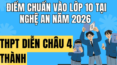 Scorurile minime pentru examenul de admitere pentru clasa a X-a la Liceul Dien Chau 4 Thanh din Nghe An în 2026