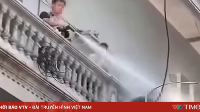 Police are investigating the incident in Hanoi where a man allegedly used a water hose to spray workers demolishing a building.