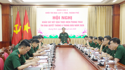 Blok emulacji sił zbrojnych 4 prowincji i miast w Regionie Wojskowym 3 zbadał wyniki ruchu emulacji „Zdeterminowani, by zwyciężyć” w Quang Ninh.