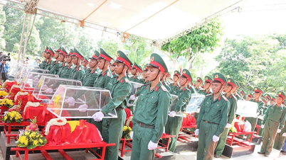 Memorial service and burial for 27 martyrs who died in Cambodia.