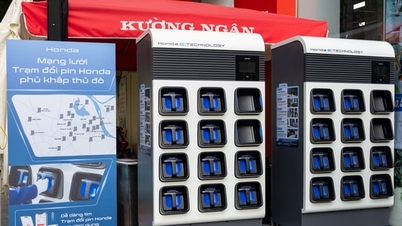 Trạm sạc và tủ đổi pin cho xe điện Honda đi vào hoạt động tại Thủ đô Hà Nội
