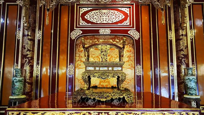 Il trono reale della dinastia Nguyen, tesoro nazionale, sarà esposto al Palazzo Thai Hoa.