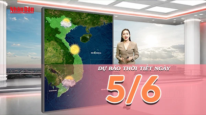[Video] Vejrudsigt for 5. juni 2026: Varmt vejr fortsætter i det nordlige Vietnam, intens varme fortsætter i det centrale Vietnam.