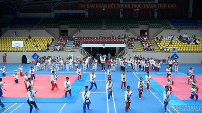Næsten 200 atleter deltog i Lao Cai Provincial Taekwondo Championship i 2026.