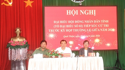 Tổ đại biểu số 2 HĐND tỉnh tiếp xúc cử tri xã Quới Thiện