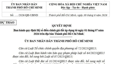 Ho Chi Minh City proposes a new K coefficient: Agricultural land prices in some areas could increase more than tenfold.
