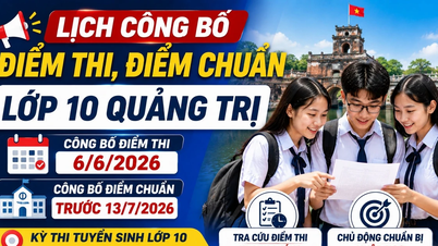 Uusin aikataulu Quang Trin 10. luokan koetulosten ja pääsykokeisiin liittyvien pisteiden julkistamiseen vuodelle 2026.