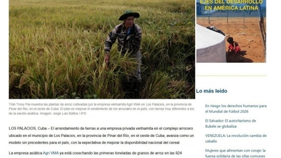Produksi beras telah mengalami terobosan, demikian tulis sebuah kantor berita pembangunan global mengenai kerja sama Vietnam-Kuba.