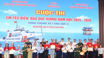 Lam Dong wins first prize in the regional final round 5 of the "I love the sea and islands of my homeland" competition.