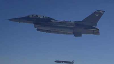 Oekraïense F-16 gevechtsvliegtuigen lanceerden een hevige aanval met langeafstandsraketten met een bereik van 460 km.