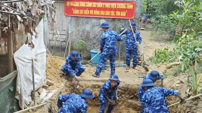 Da Nang: Conmovedora muestra de solidaridad entre soldados y civiles en Tam My.