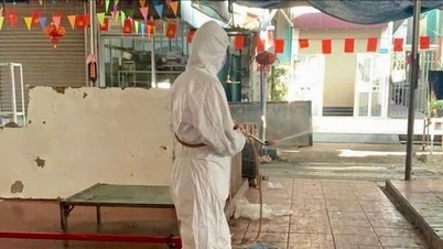 بخش نگوک هوی به طور همزمان مواد ضدعفونی کننده و استریلیزه را اسپری می‌کند تا از شیوع بیماری‌ها جلوگیری و آنها را کنترل کند.