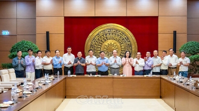 Delegasi dari Asosiasi Petani Provinsi Ca Mau mengunjungi dan melakukan kegiatan di gedung Majelis Nasional.