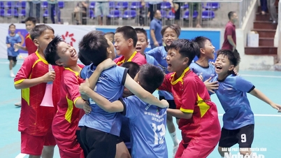 A resounding victory for the Children's teams of Hoang Mai, Yen Thanh, Cua Lo, and Van An.