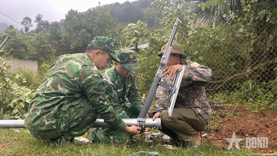 Iluminando a região da fronteira - uma demonstração comovente de solidariedade entre os militares e a população.