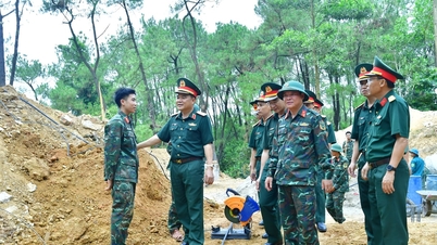 Le commandement militaire provincial inspecte l'avancement des travaux de construction du centre de commandement des exercices de défense régionaux.