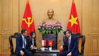 Ho Tši Minhin kansallisen politiikan akatemian johtaja otti vastaan ​​Singaporen kansan toimintapuolueen ja Itä-Timorin itsenäisen vallankumousrintaman valtuuskunnan.