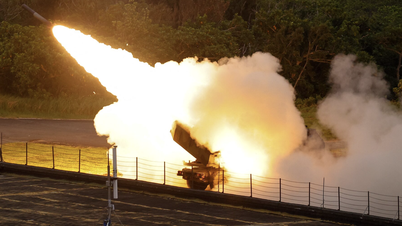 Taiwan test-fires US missile toward the Chinese coast.