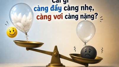 Cái gì càng đầy càng nhẹ, càng vơi càng nặng?