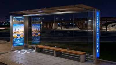 Ciudad Ho Chi Minh: El nuevo diseño de las paradas de autobús incluye puertos de carga para teléfonos móviles.