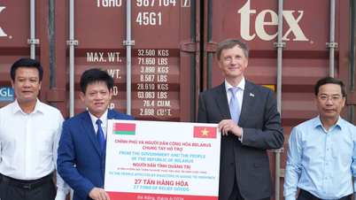 The Belarusian government has provided over 27 tons of essential goods to flood victims in Quang Tri province.