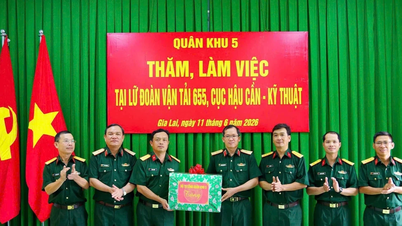 ผู้บัญชาการฝ่ายการเมืองของกองทัพภาคที่ 5 ตรวจเยี่ยมและประสานงานกับหน่วยงานและกองกำลังทหารในจังหวัดเกียลาย