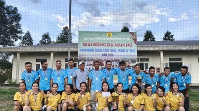 การแข่งขันฟุตบอลที่สนุกสนานสำหรับสมาชิกสหภาพแรงงานและพนักงานของบริษัทแปรรูปแป้งมันสำปะหลังไทย