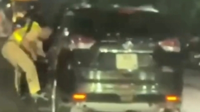 Ele atropelou um policial de trânsito, arrastando-o por cerca de 300 metros para evitar o teste de alcoolemia.