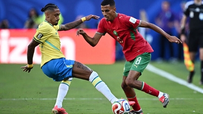 Neymar var på läktaren, medan Vinicius hjälpte Brasilien att spela 1-1 mot Marocko.