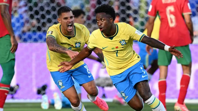 Video: Vinicius spektakulära mål mot Marocko