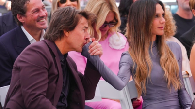 The moment Tom Cruise kissed Beckham's wife's hand sparked controversy.