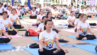 Over 1.000 mennesker deltog i International Yogadag 2026 i Can Tho.