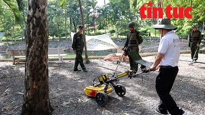Ho-Chi-Minh-Stadt: Unterirdische Ultraschallsuche nach Überresten gefallener Soldaten im Le-Thi-Rieng-Park.