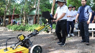 มีการใช้เรดาร์สแกนทุกตารางเมตรเพื่อค้นหาศพทหารที่ถูกฝังอยู่ในอุทยานเลอธิเรียง