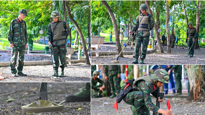 Zur Unterstützung der Suche nach den Überresten gefallener Soldaten wird im Le Thi Rieng Park eine Untersuchung auf einer Fläche von fast 2.500 Quadratmetern durchgeführt.
