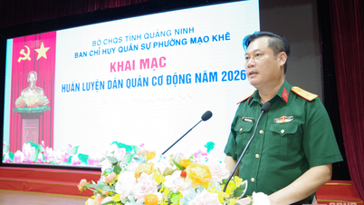 Quang Ninh: The Military Command of Mao Khe Ward inaugurates the 2026 mobile militia training program.