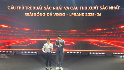 Quang Hai, Van Hau y Dinh Bac fueron homenajeados en los Premios V-League 2026.