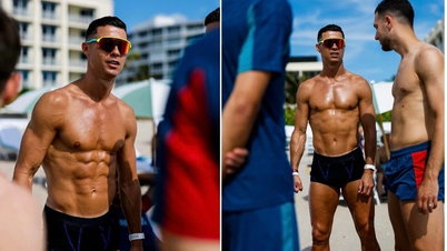 Caos na praia se instaura por causa de Ronaldo.